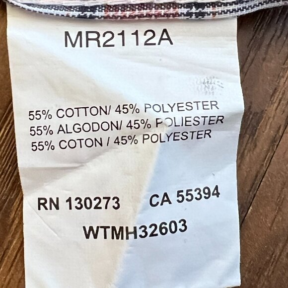 Men's Wrangler Riata Plaid Stripes Rodeo Arena Western Pocket Shirt - Large - Picture 14 of 15